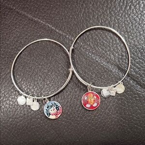 Alex and ani holiday charm bracelets in snowman and gingerbread